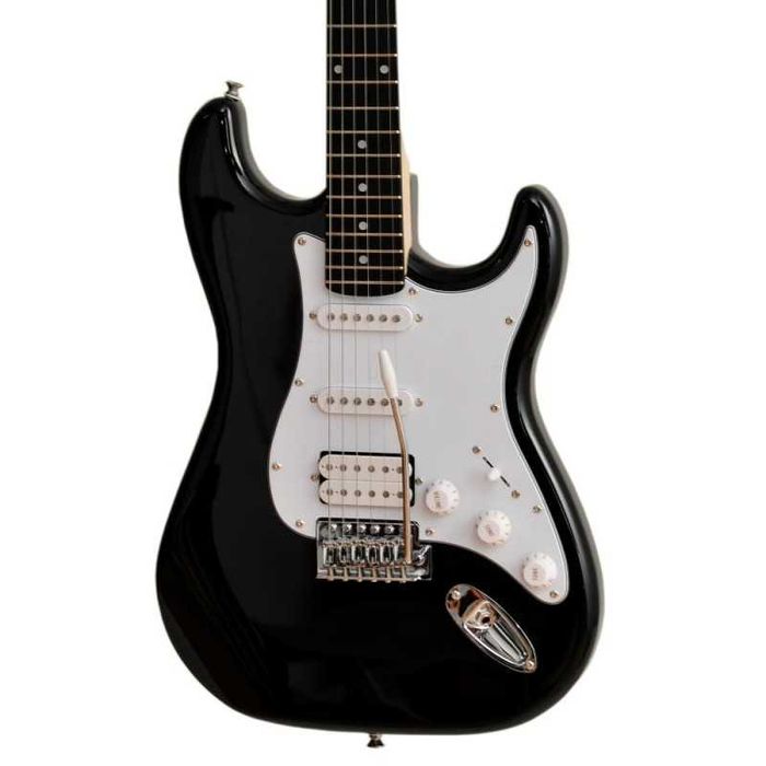 Gitara elektryczna Ever Play Strat czarna + wzmacniacz / zestaw XXL