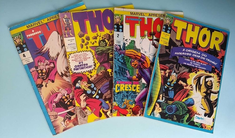 O Poderoro THOR Nº 1 a 4 - Editora DISTRI - coleção completa RARÍSSIMA