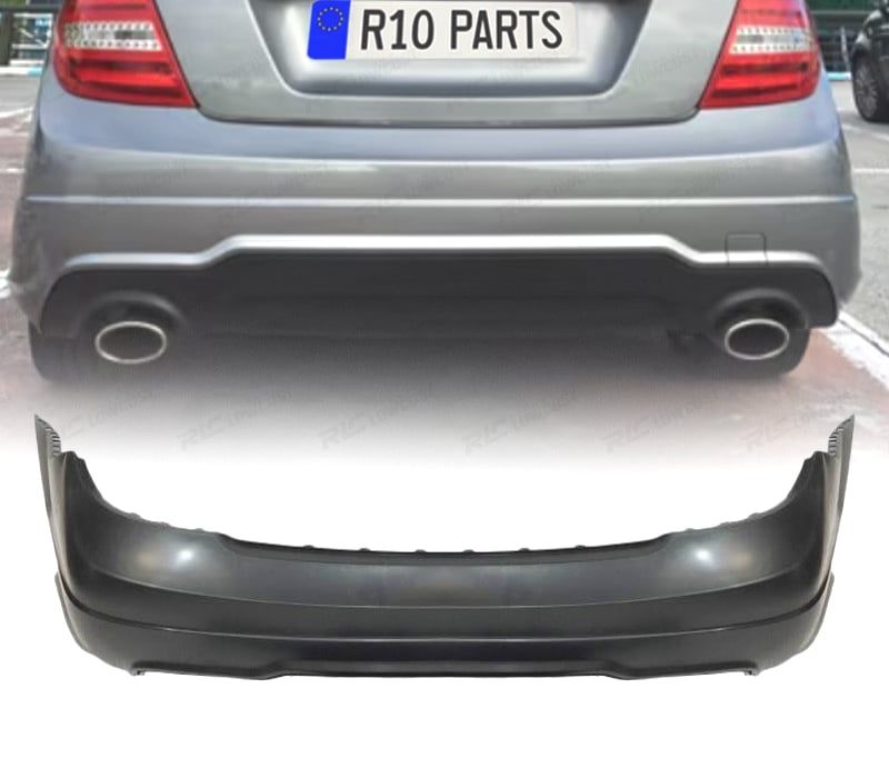 PARA-CHOQUES TRASEIRO MERCEDES CLASSE C W204 11-14 LOOK AMG DUPLO ESCAPE