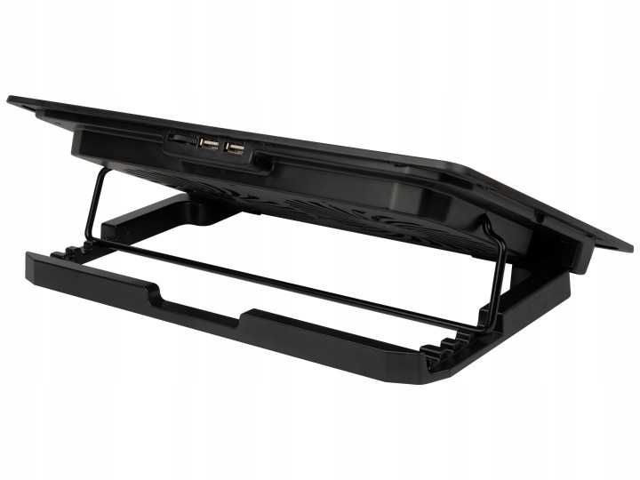 PODSTAWKA Chłodząca Pod Laptop 12-17 Cali 2 Wentylatory LED Regulacja Nachylenia USB Cicha Podkładka