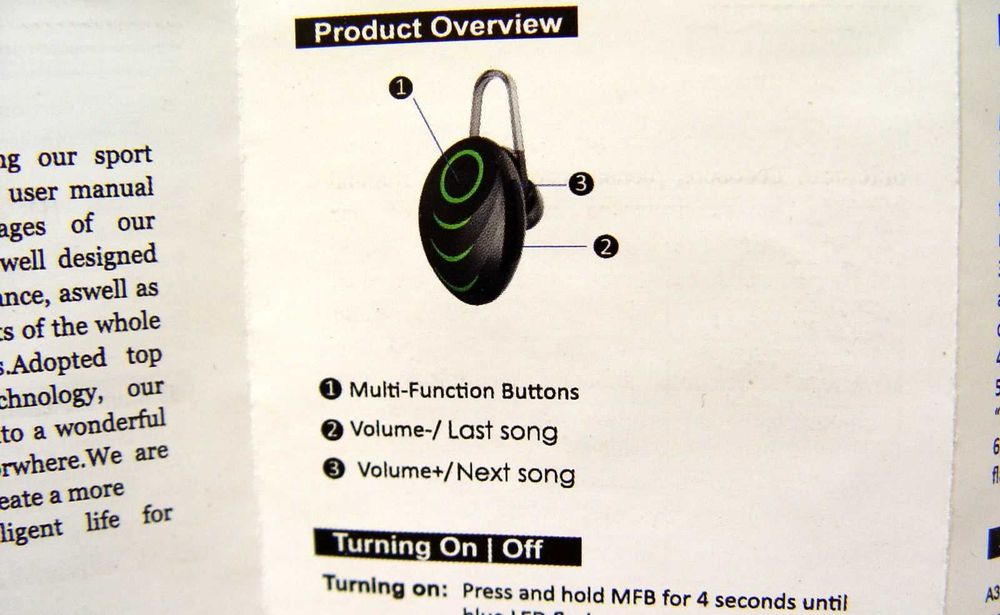 A3 - Бездротовий  HIFI Стерео Міні Bluetooth-гарнітура v4.0 - навушник