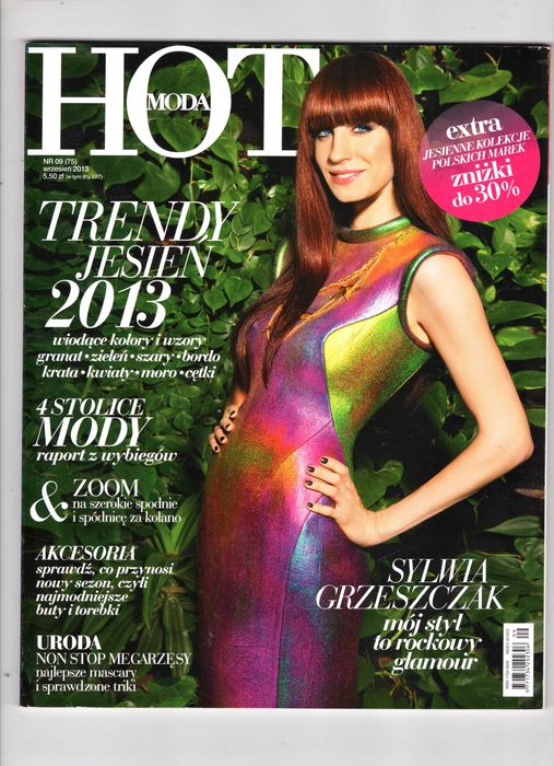 Hot Moda & Shopping 09(75) 2013 Sylwia Grzeszczak rockowy glamour