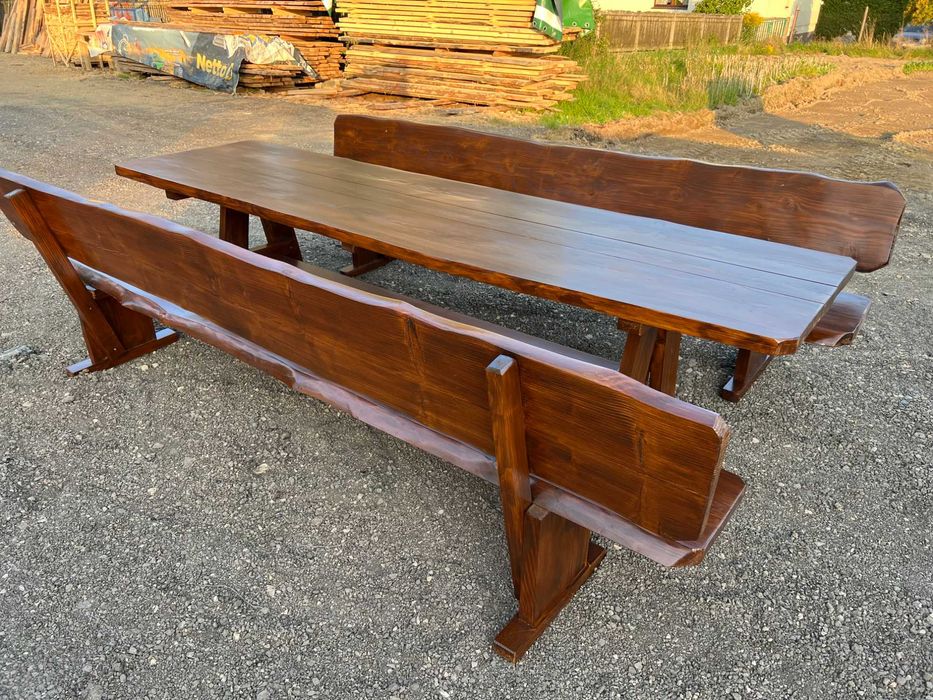 WYPRZEDAŻ! Góralskie meble Ogrodowe z litego drewna, meble do ogrodu