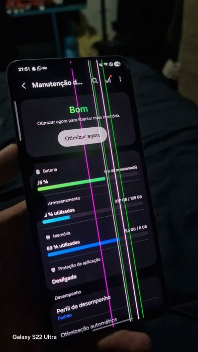 Samsung S20 Plus com 5 linhas no android 15