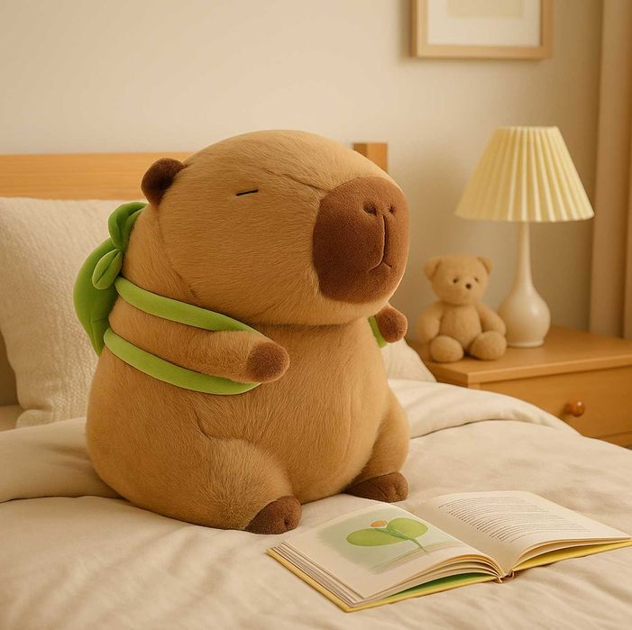 Duża Kapibara Maskotka Pluszak Z Plecakiem Borsuk Zabawka Dla Dzieci