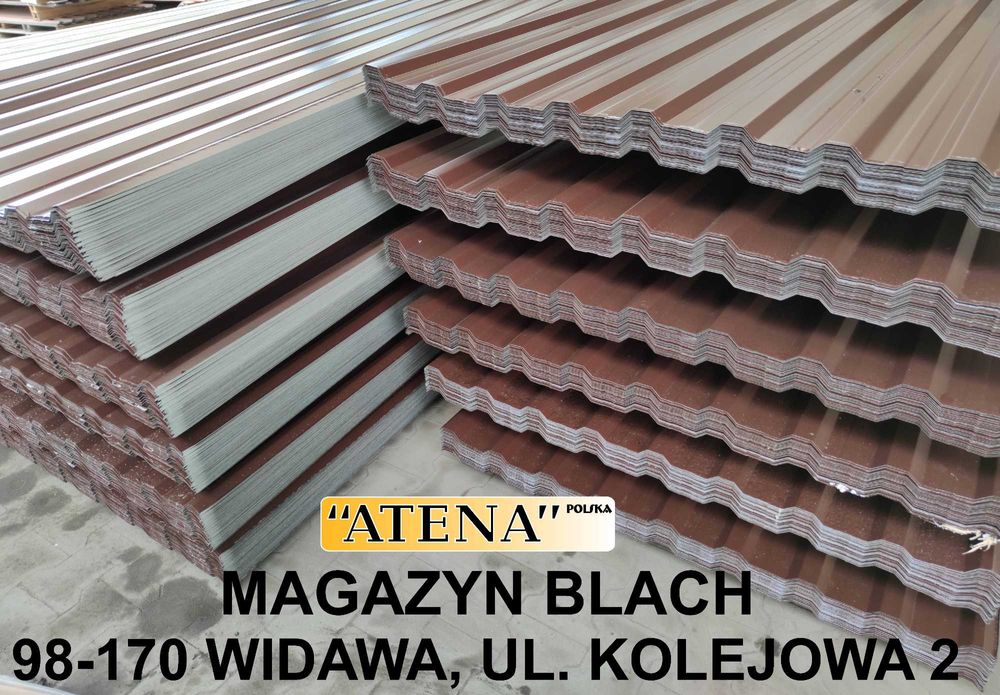 BLACHA TRAPEZOWA T18 dach elewacja brąz, grafit   ATENA WIDAWA