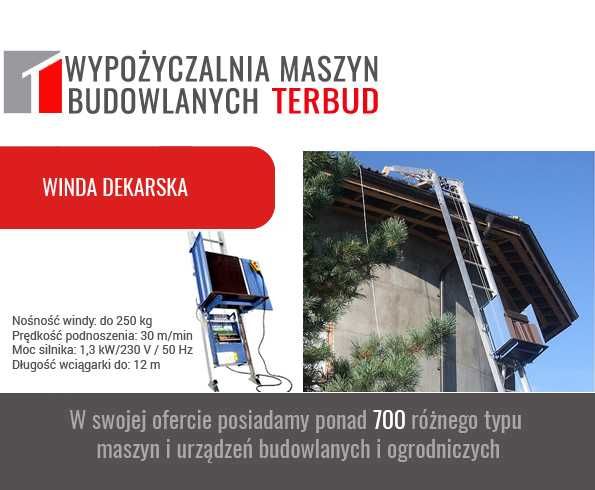 Giętarka do blachy. Winda dekarska, wciągarka, gwoździarka
