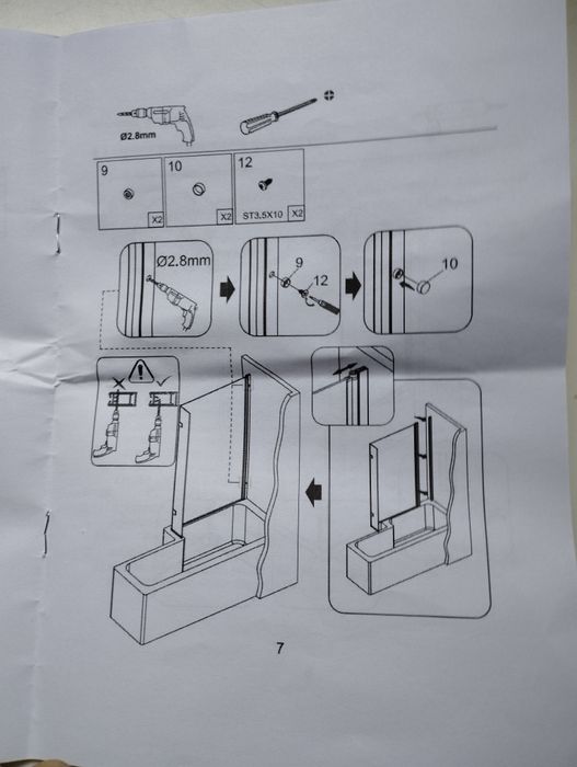 Parawan nawannowy szklany