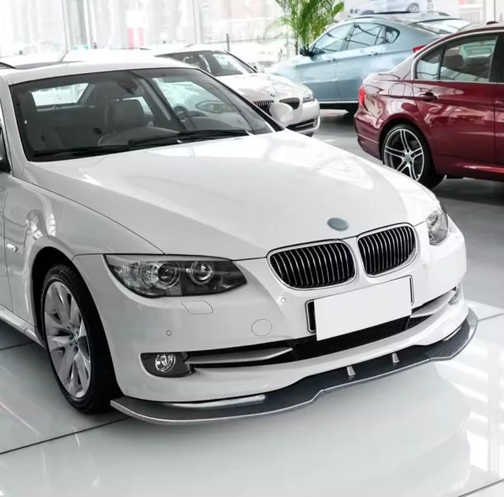 Губа на передний бампер BMW E92 накладка бампера БМВ Е92 юбка бмв е92 сплитер обвес спойлер