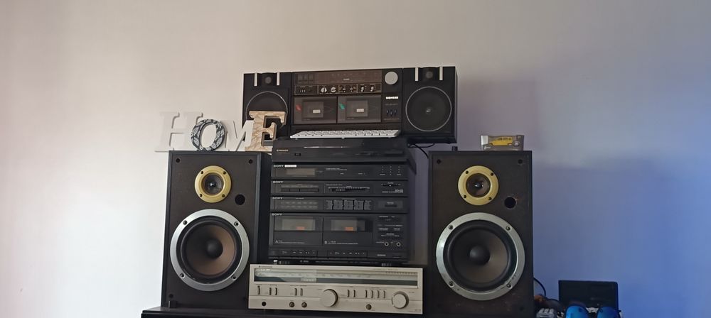Aparelhagem sony com gira discos pioneer