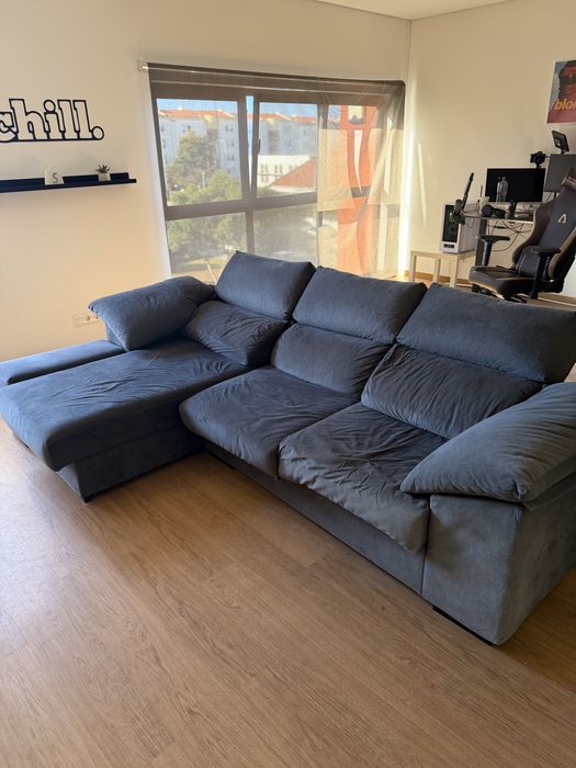 Sofá com 3 Chaise Longues (2 movéis)