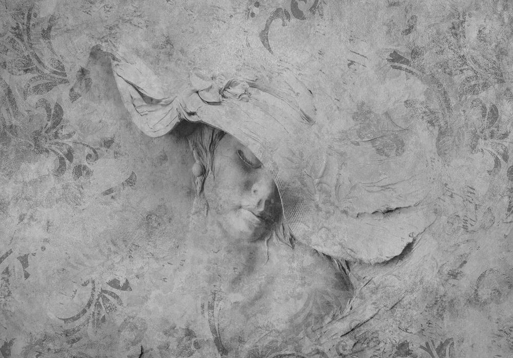 Fototapeta Kobieta Grafika Sztuka Beton Twarz 3D Twój Rozmiar + KLEJ