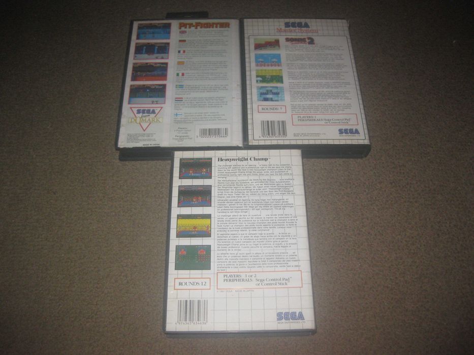3 Jogos Sega Master System