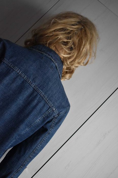 Kurtka jeansowa S M 36 dżinsowa ramoneska katana bluza denim prosta