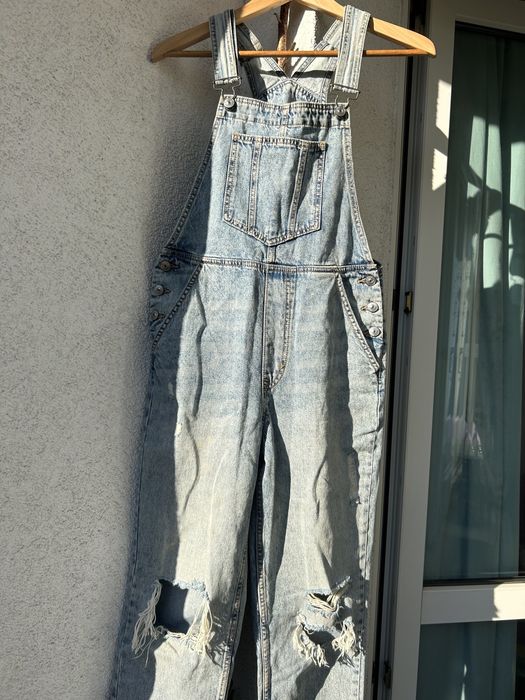Ogrodniczki H&M-ekstra-34 rozm./długie- dżinsowe- okazja!