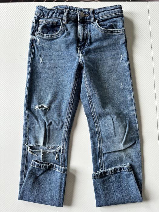 Jeansy z dziurami H&M rozmiar 128, 7-8 lat
