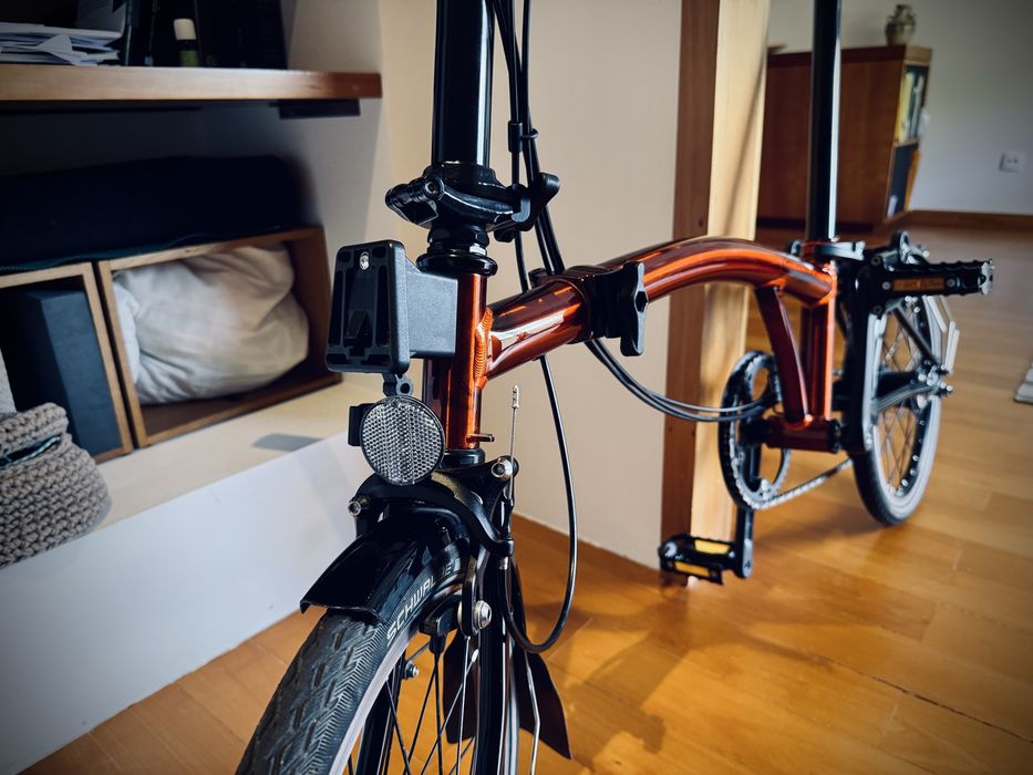 Brompton C Line 6 velocidades cor especial flame lacquer