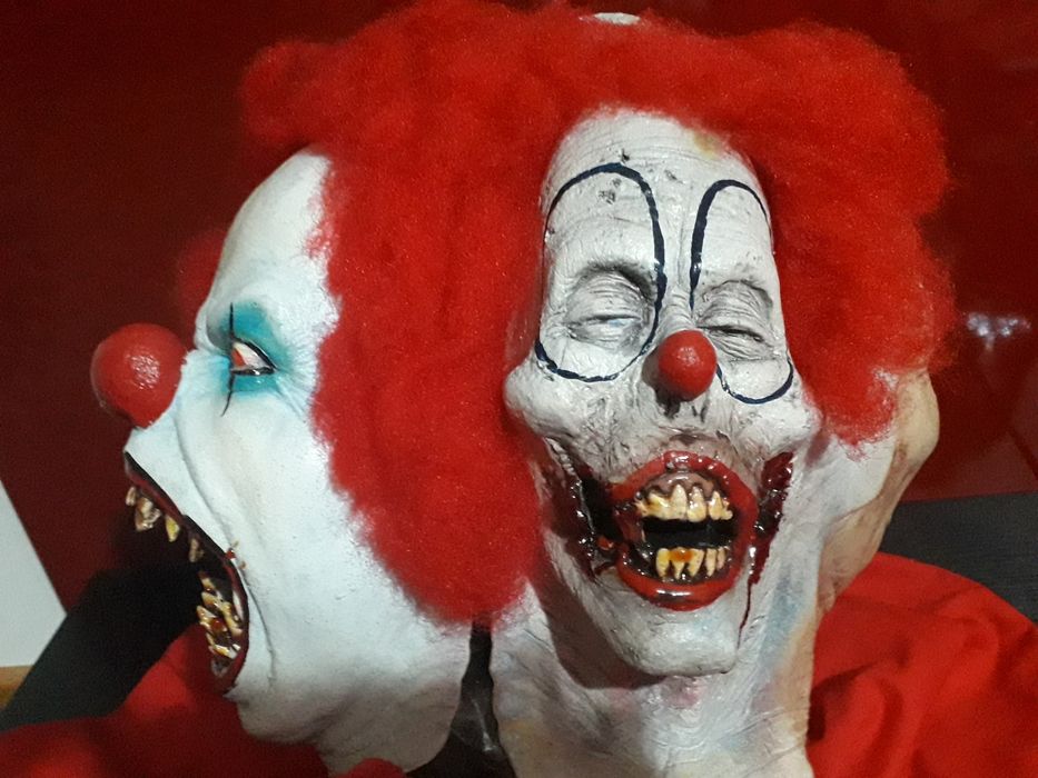 Máscara palhaço assassino  4 caras-Halloween - Carnaval