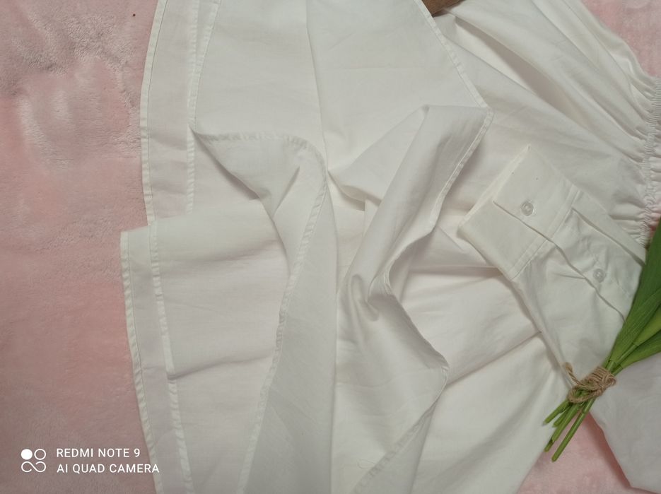 Biała sukienka koszulowa koszula Zara XS s nowa z metkami