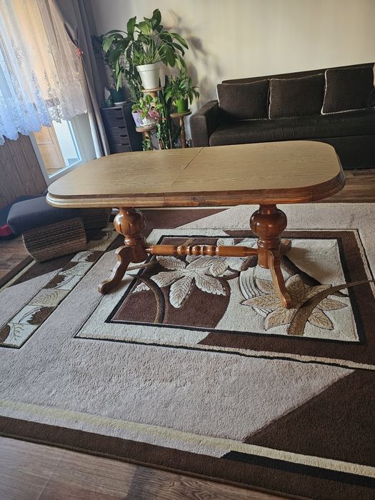 Dębowa ława rozkładana ławostół