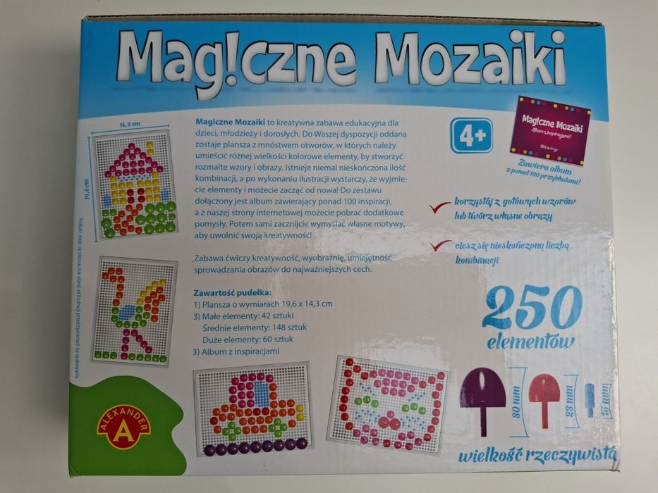 Magiczne mozaiki 250 elementów układanka