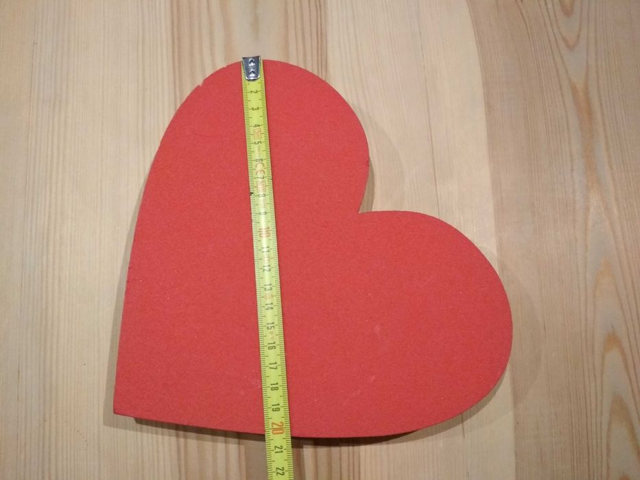 Litery ze styroduru "A", "O" i serce (ślub/wesele) wysokość 29 cm