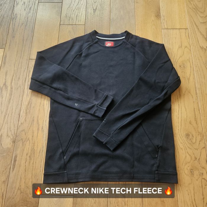 Czarna Bluza Crewneck Nike Tech Fleece