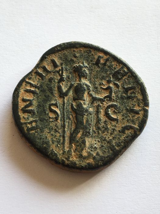 Moeda Romana Sextercio Julia Mamaea