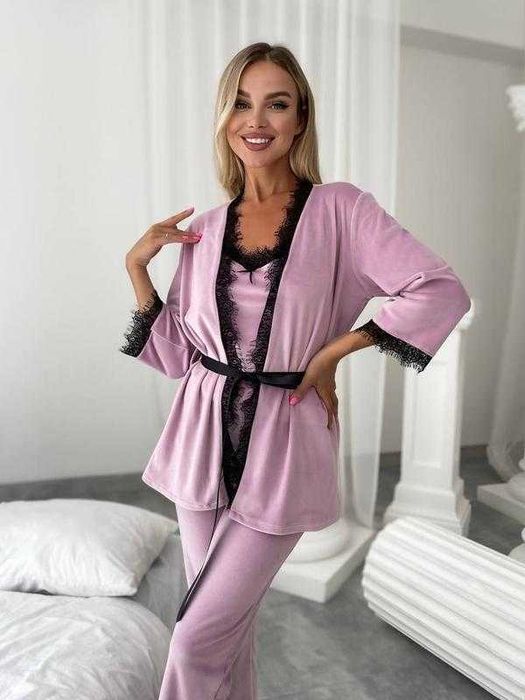 Пижама тройка велюровая "Карина"