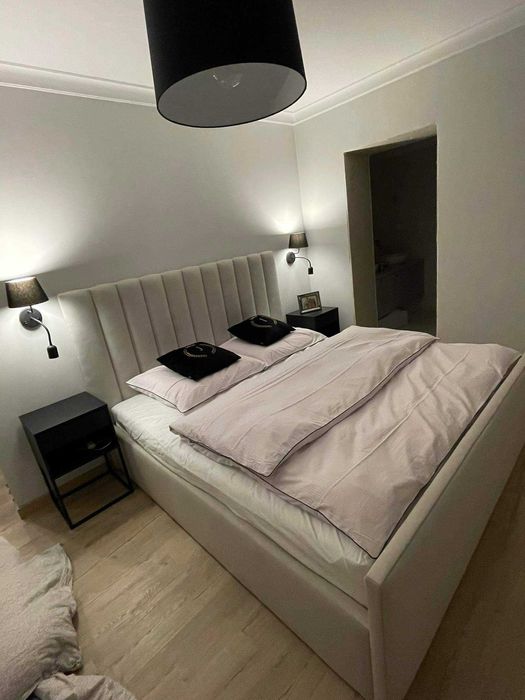 Łóżko wysokie proste zaglowie boho szenil plecionka na wymiar 200x220