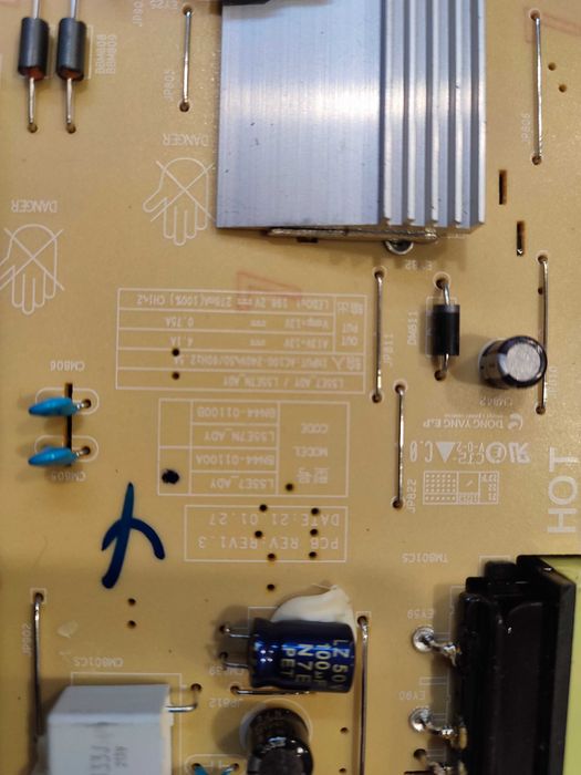 Placa fonte de alimentação para TV Samsung