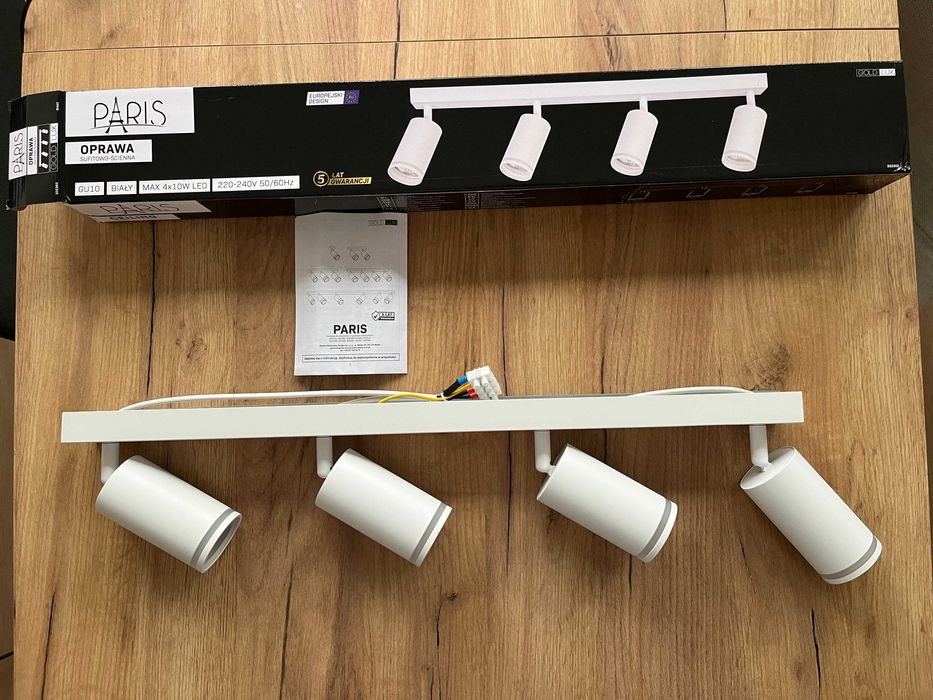 Listwa reflektorowa Paris biała 4 x GU10 Goldlux
