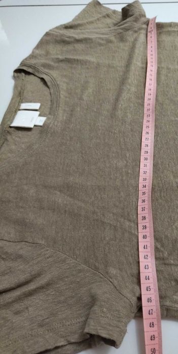 Bluzka 100% len, krótki rękaw H&M
