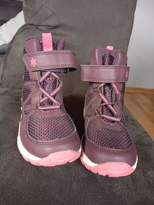 Buty zimowe śniegowce dla dziewczynki rozmiar 30 ciemny fiolet sarenka