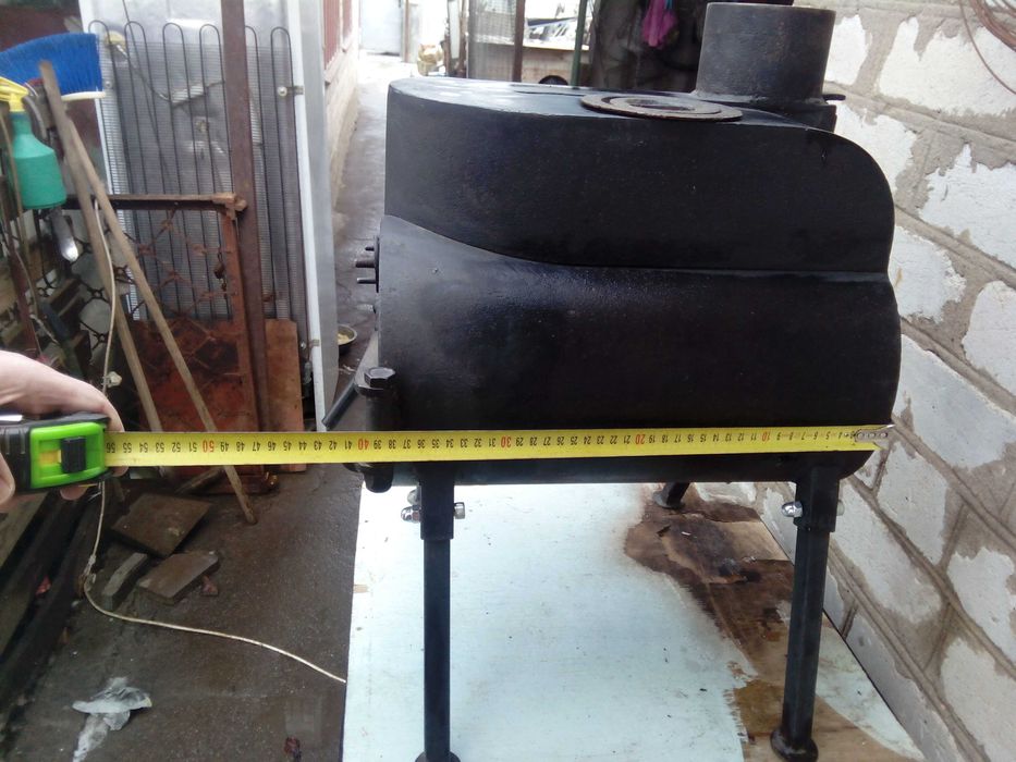 Пиролизная печь (буржуйка) длительного горения, с камерой дожига газов