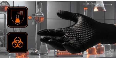 Rękawice Rękawiczki Nitrylowe B.MOCNE ROBOCZE VELO STRONG GRIP L 50szt