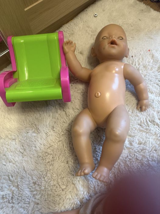 Lalka baby born + krzeslo