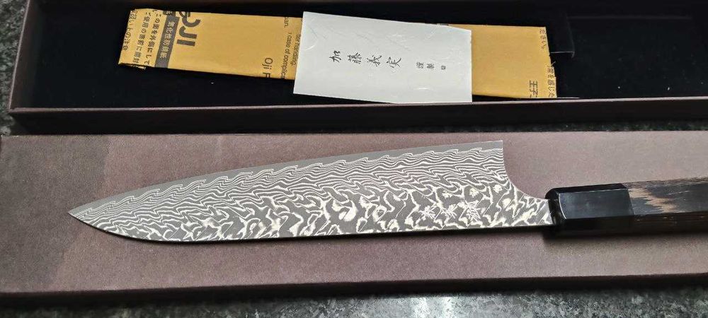 Faca Japonesa yoshimi Kato black Damascus sg2