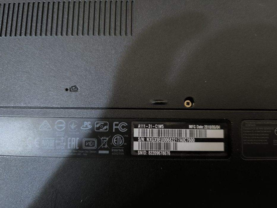 Ноутбук Acer Aspire A111-31-C1W5 + сумка в подарунок