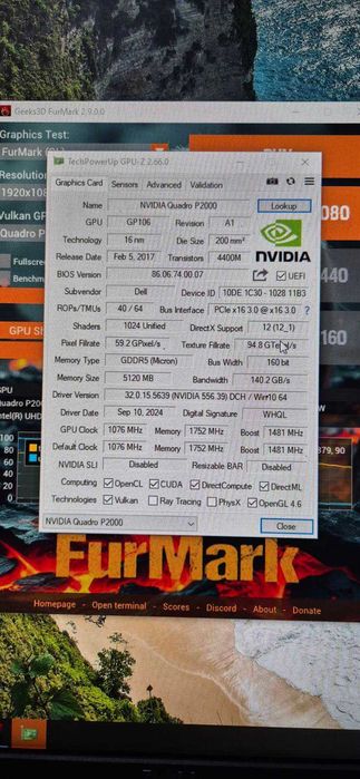 Видеокарта Nvidia Quadro P2000 5GB GDDR5 160-bit б/у УЦІНКА