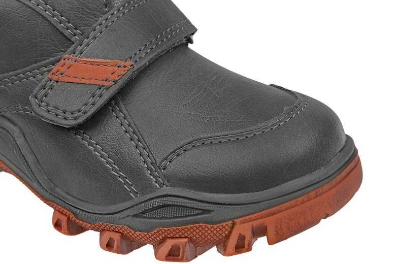 Trzewiki zimowe KORNECKI 4370 Popiel / szare ocieplane TEX rozmiar 30