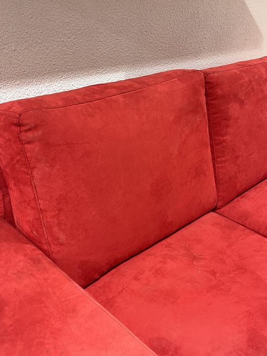 Sofa camursa vermelho