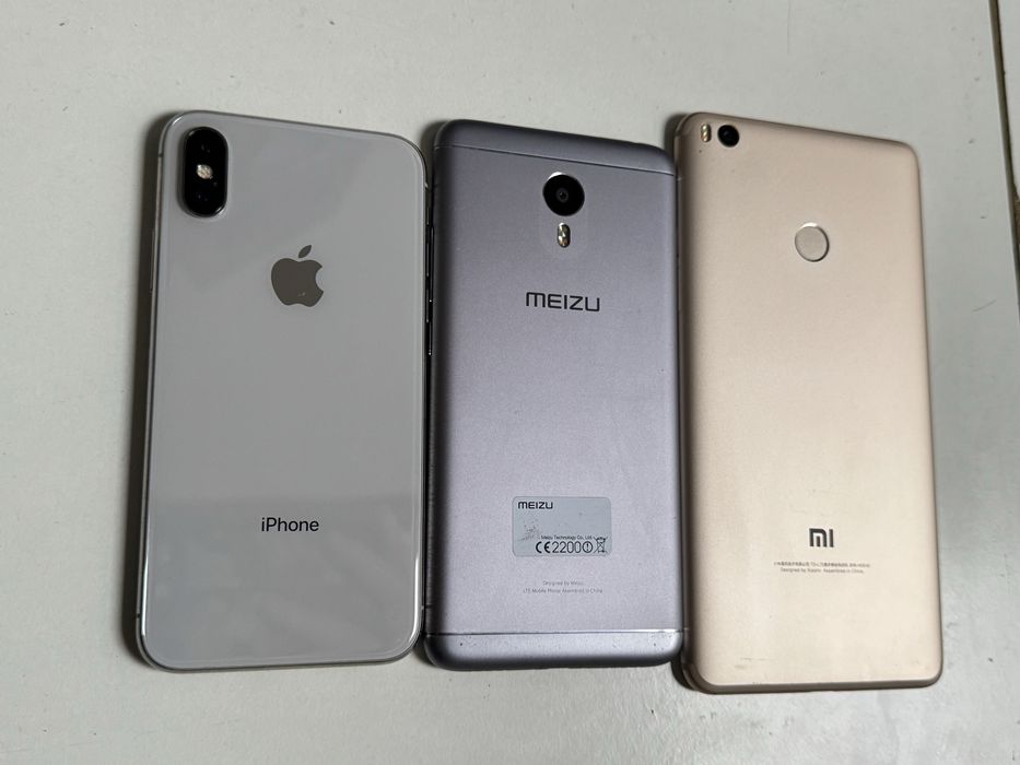 Iphone X,meizu,xiaomi