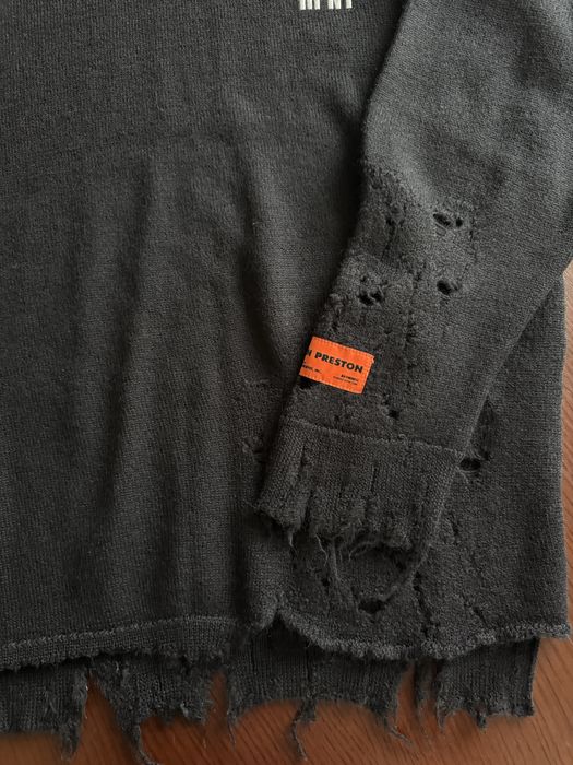 Heron Preston Shredded Knit Sweater (L)