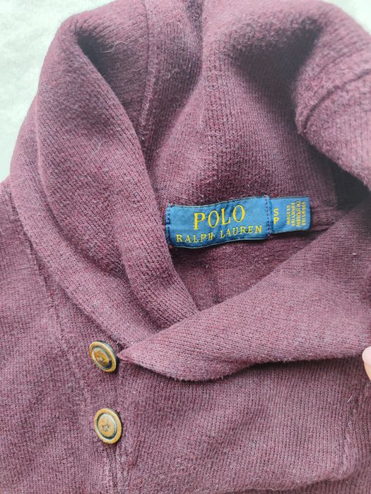 Bordowo-burgundowa bluza sweter Polo Ralph Lauren