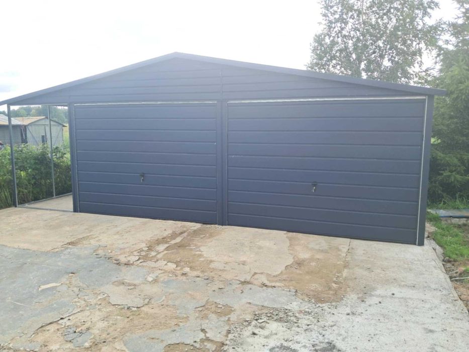 Garaż blaszany wiata. Wzmocniony PROFILAMI Producent SZYBKA REALIZACJA