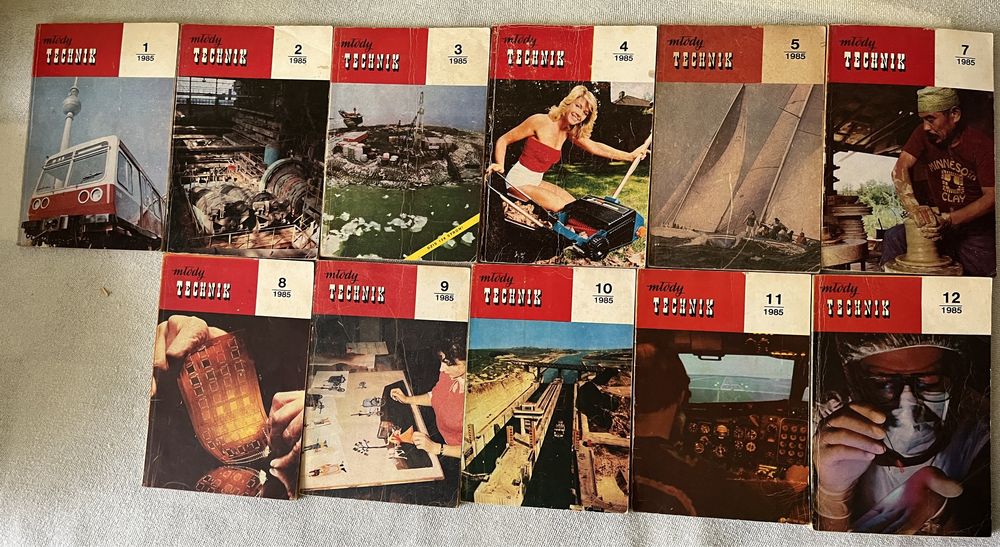 Czasopisma „ Młody technik” - rożne numery z rocznika 1985