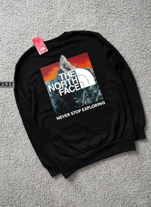 Чорний Світшот The North Face — Кофта ТНФ OrangeBox — XS S M L XL