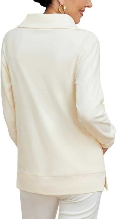 Damska bluza polo z zamkiem błyskawicznym i krótkim