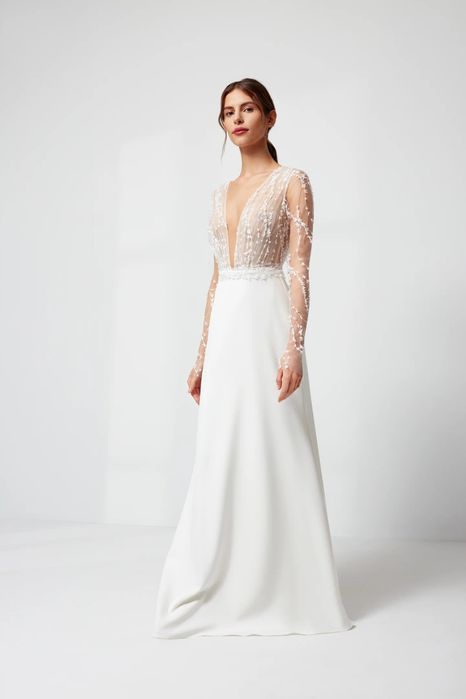 Anna kara suknia ślubna Ragna M Boho kremowa koronka